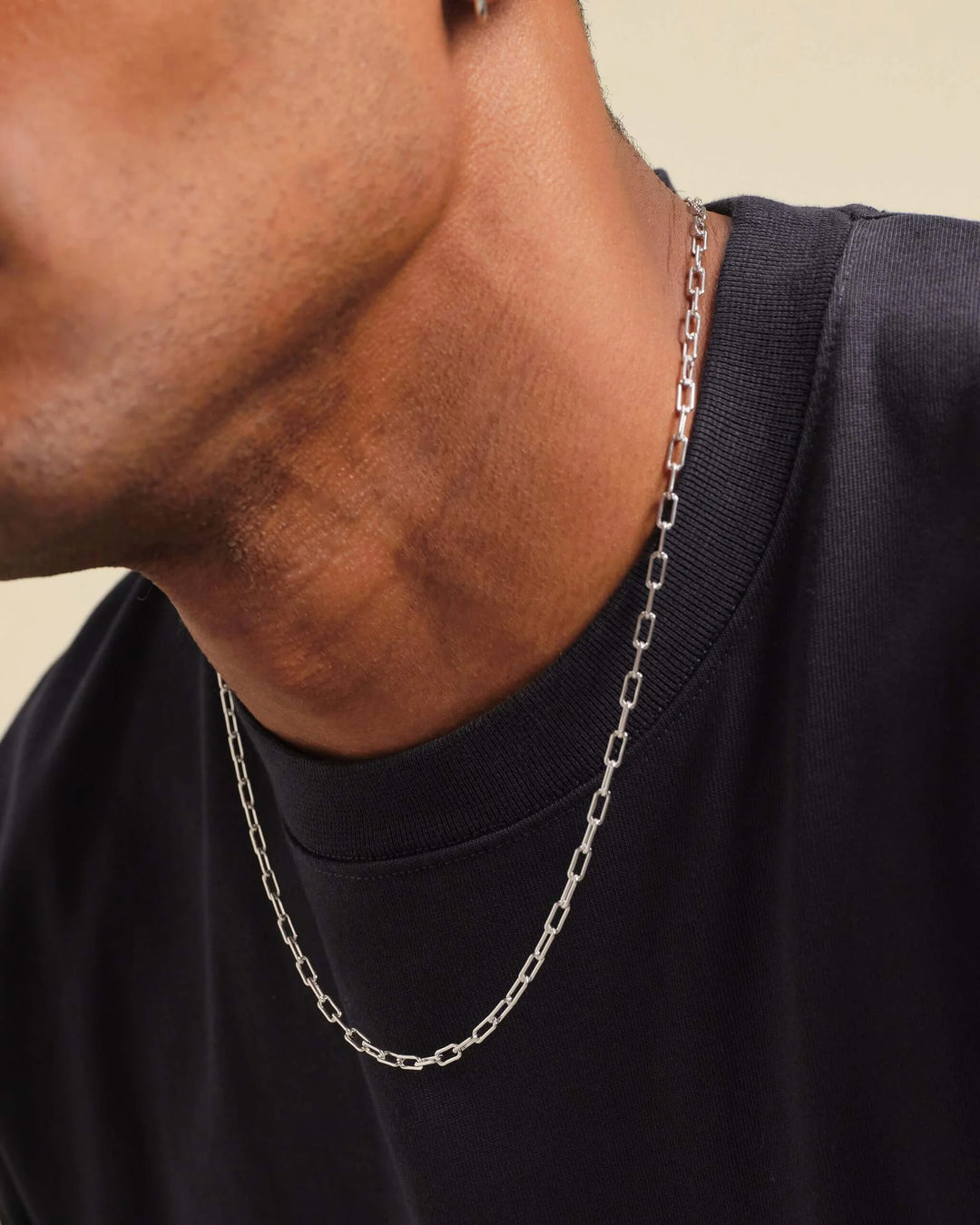 4mm Paperclip Chain - Silver