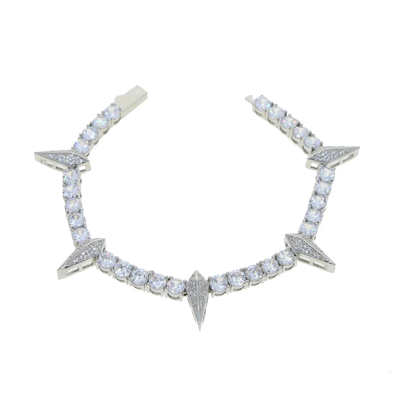 Ice Arrow Tennis Bracelet (Silver)