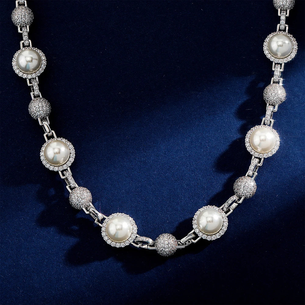 Iced Pearl Beads Necklace