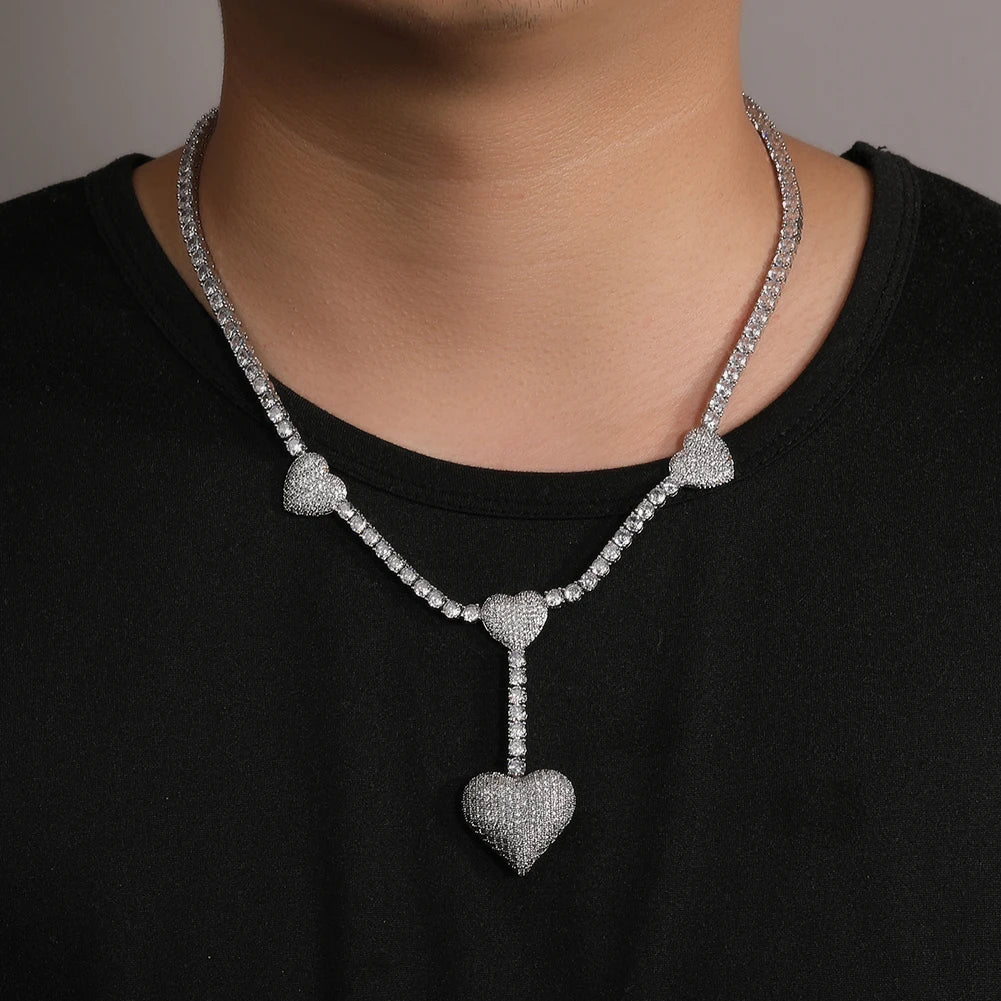 Heart of Elegance: Diamond Drop Necklace