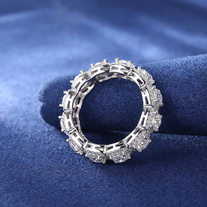 Moissanite Clustered Ring