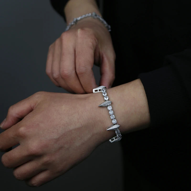 Ice Arrow Tennis Bracelet (Silver)