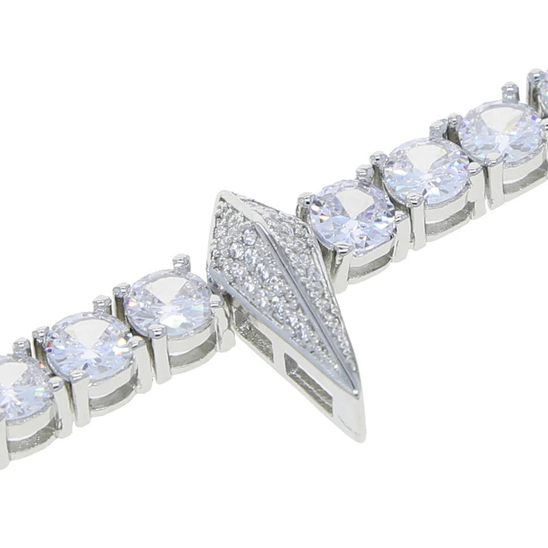 Ice Arrow Tennis Bracelet (Silver)