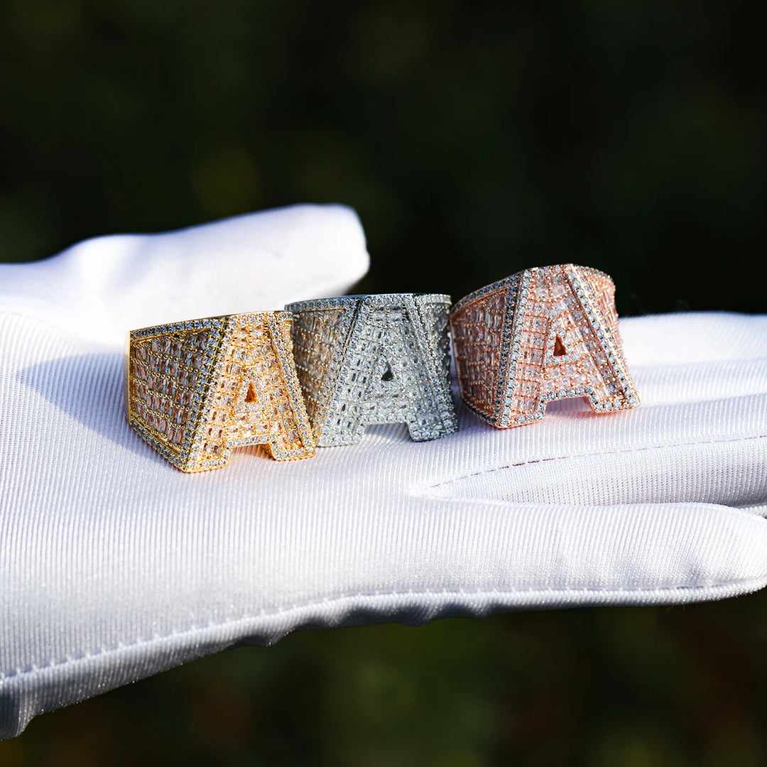 Elegant Custom Letter Ring