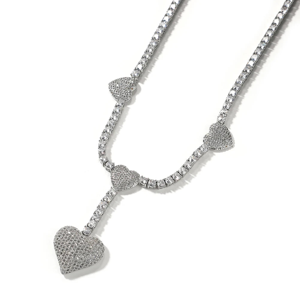 Heart of Elegance: Diamond Drop Necklace