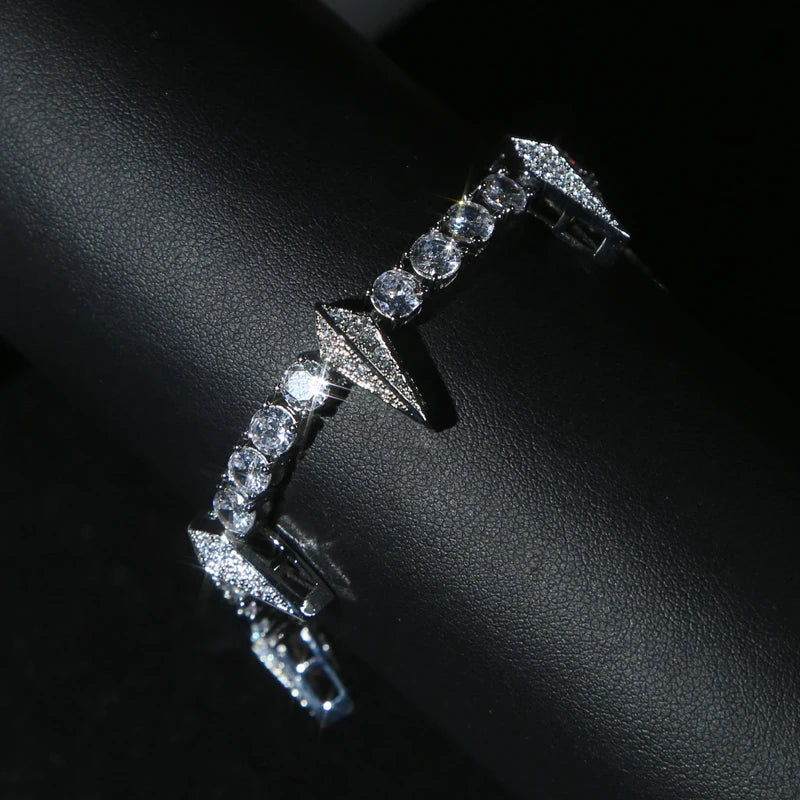 Ice Arrow Tennis Bracelet (Silver)