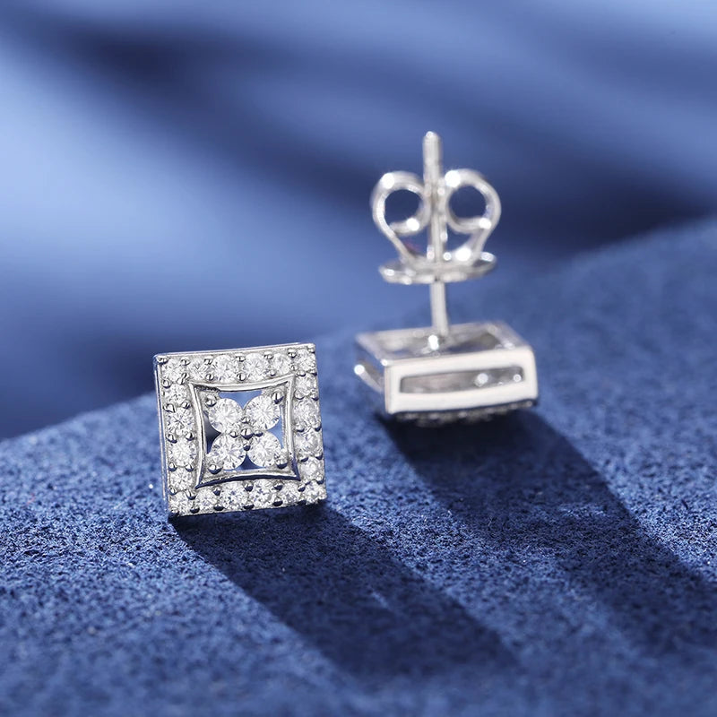 Square Frame Stud Earrings