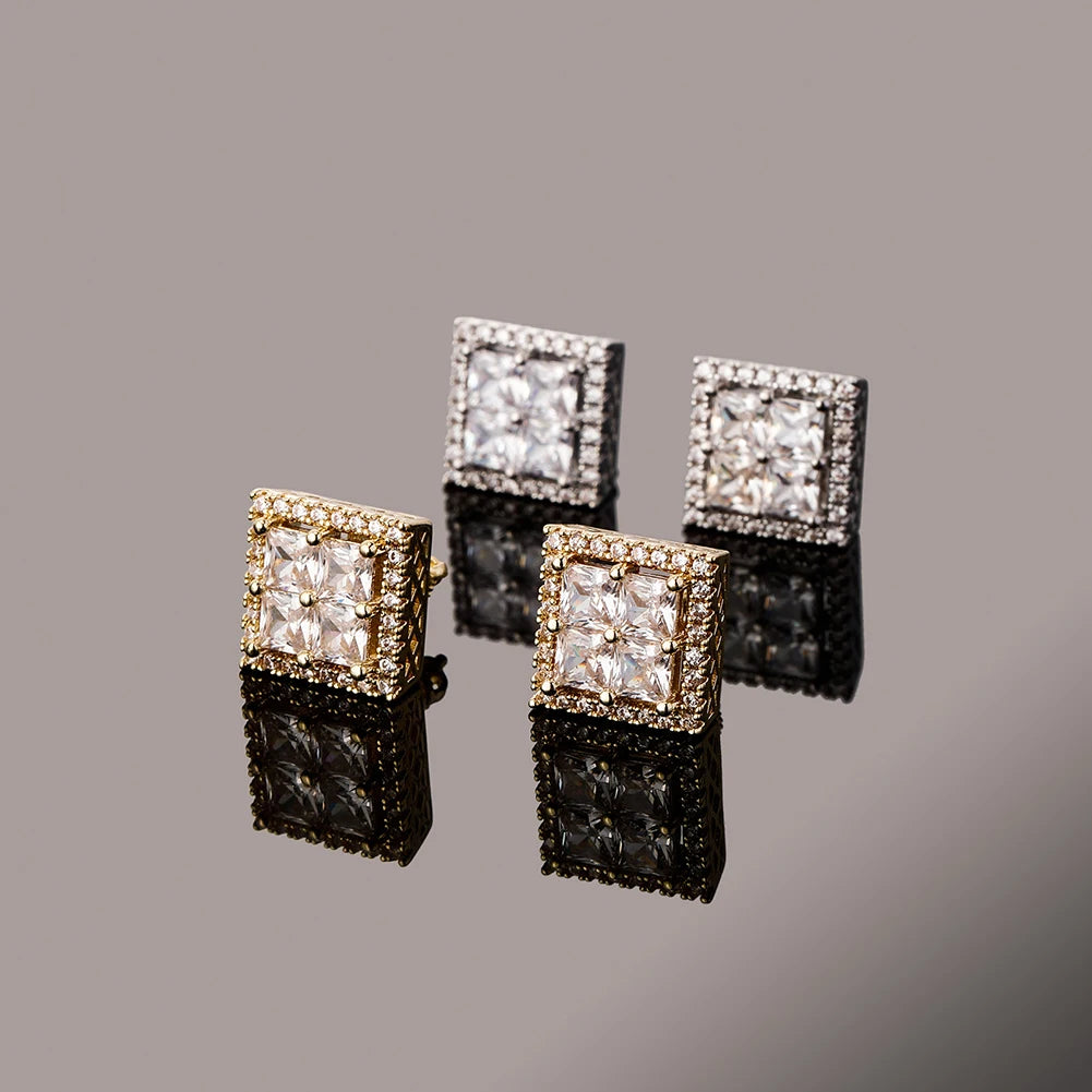 Iced Out Square Studs