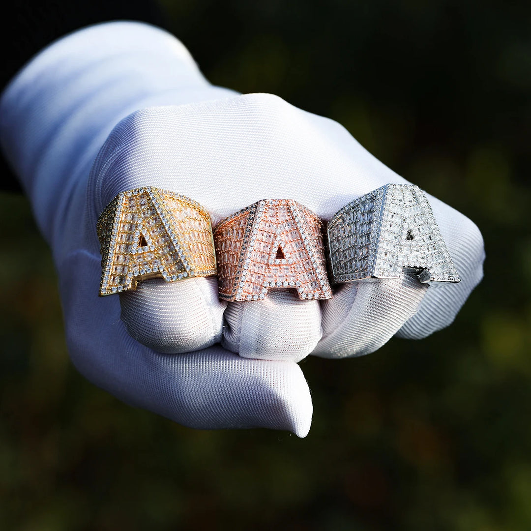 Elegant Custom Letter Ring