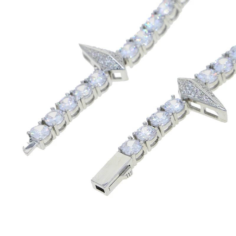 Ice Arrow Tennis Bracelet (Silver)