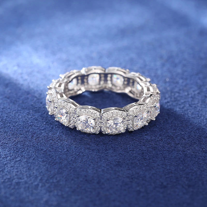 Moissanite Clustered Ring