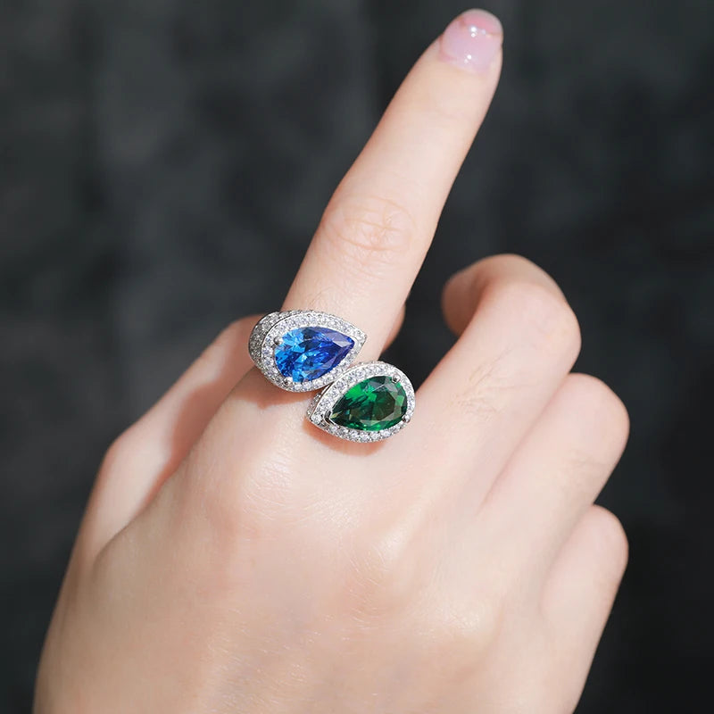 Royal Duo Teardrop Ring