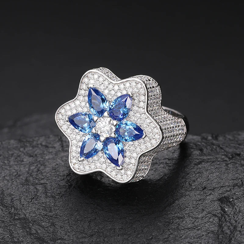 Starlight Sapphire Bloom Ring