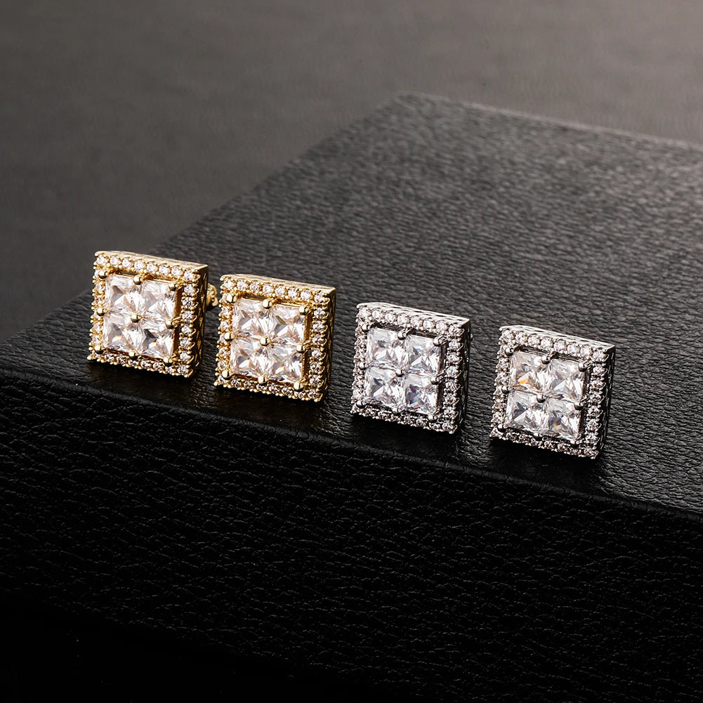 Iced Out Square Studs