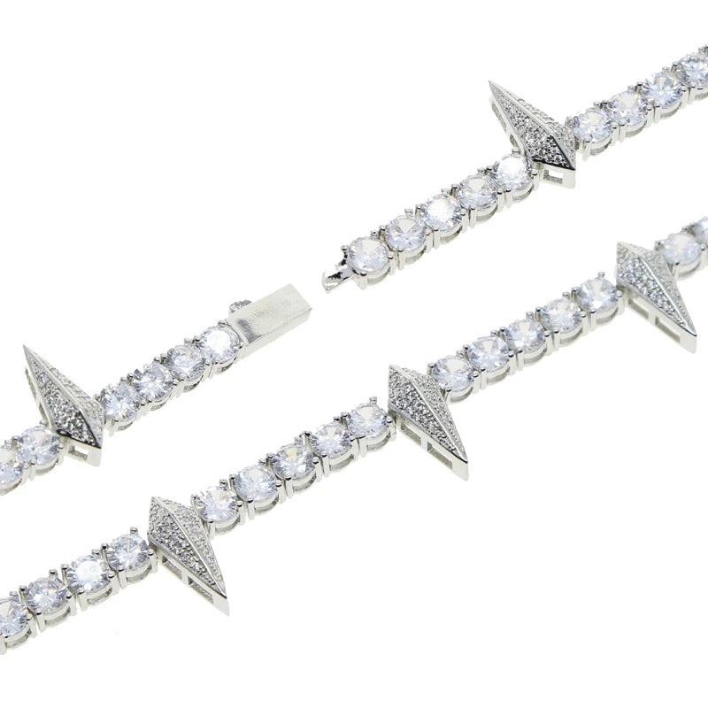 Ice Arrow Tennis Bracelet (Silver)