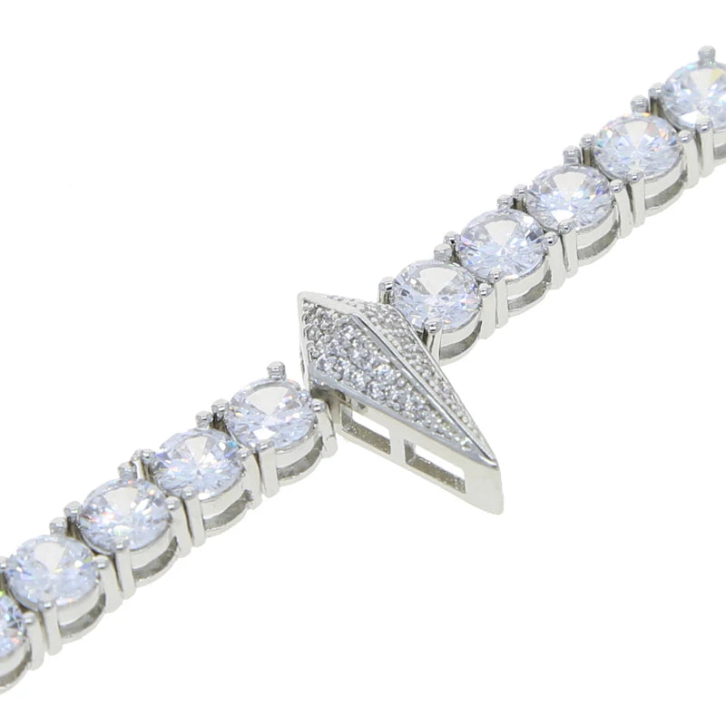 Ice Arrow Tennis Bracelet (Silver)