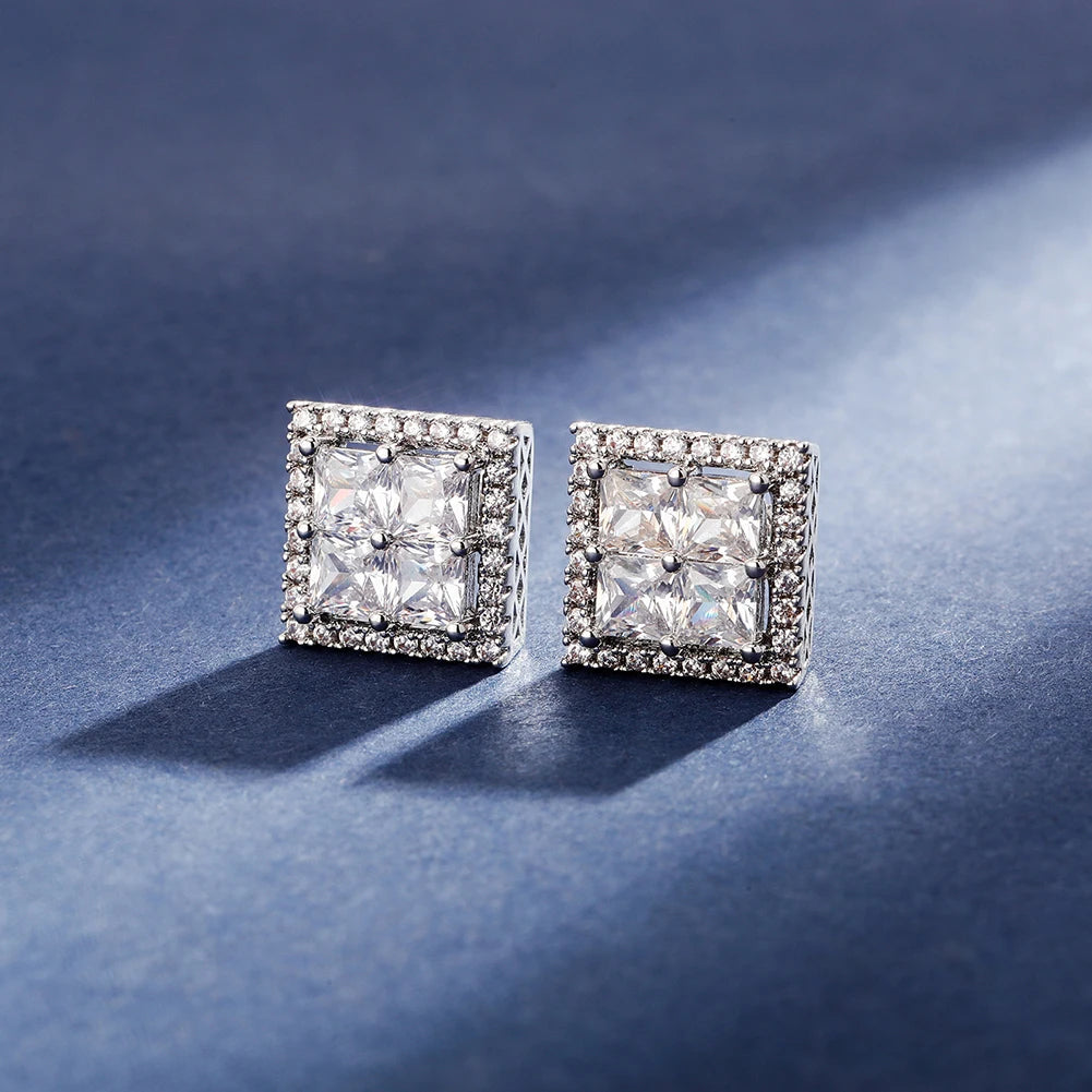 Iced Out Square Studs