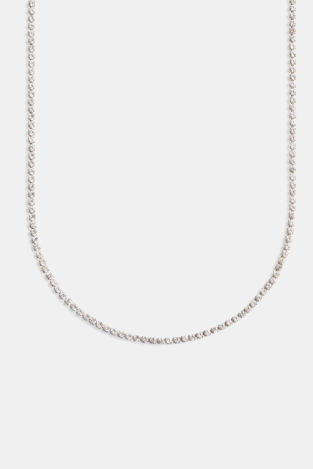 Micro Moissanite Tennis Chain - SIlver