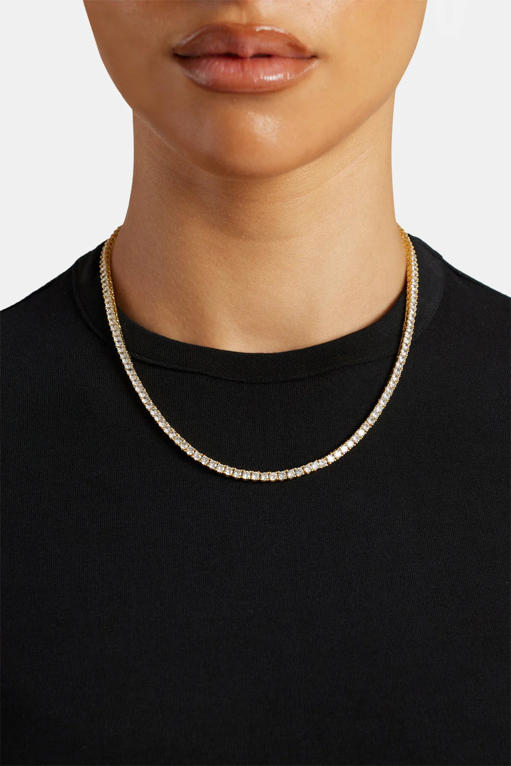 3mm Tennis Chain - Gold