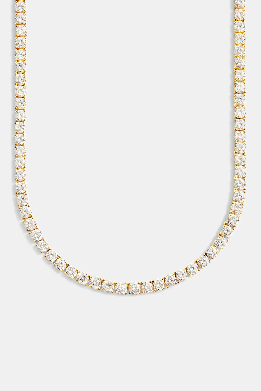 5mm Moissanite Tennis Chain - Gold