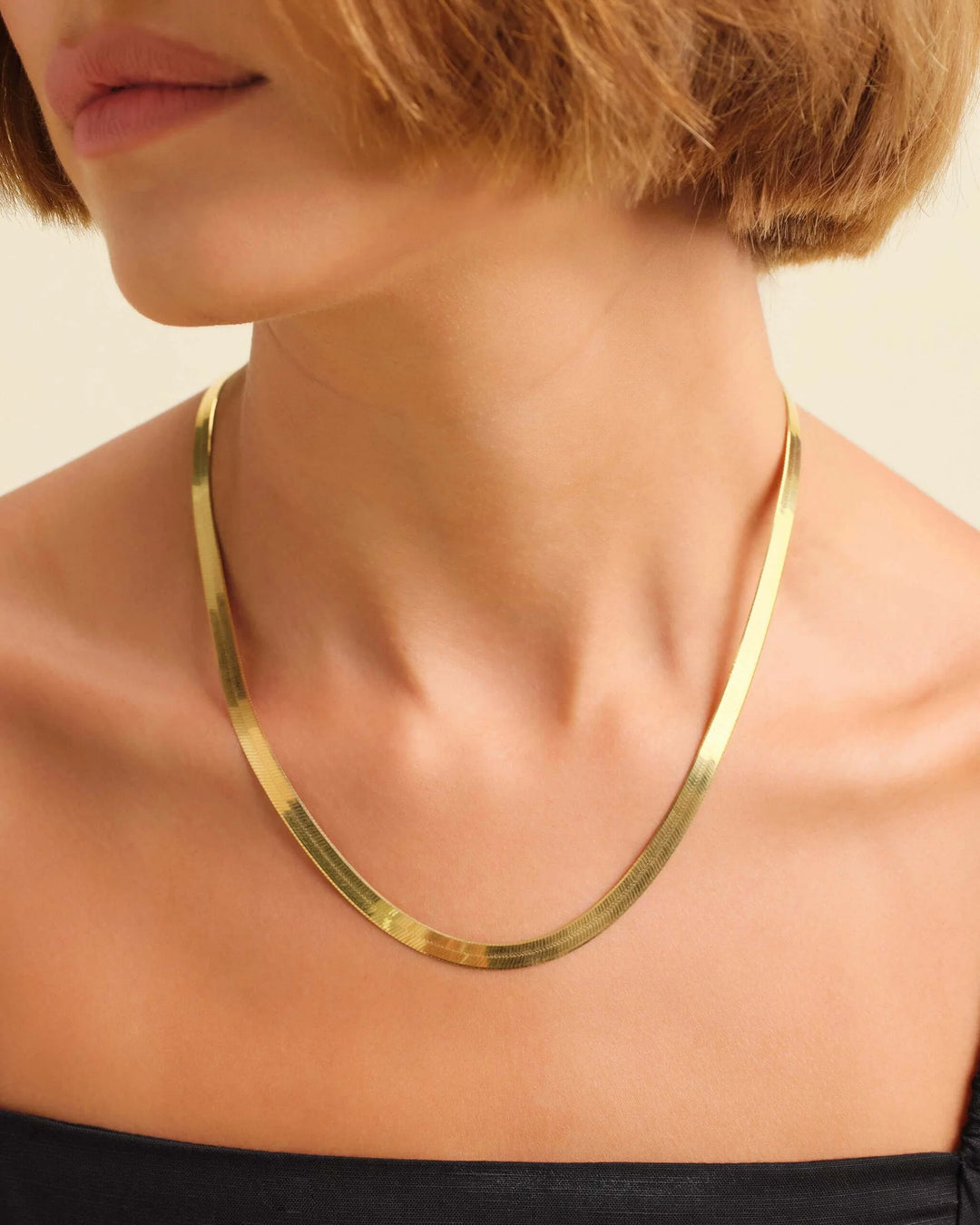 5mm Herringbone Chain - Gold