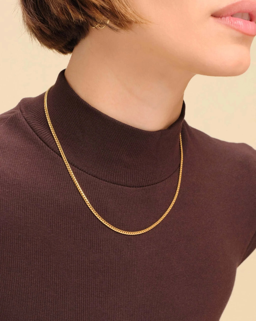 3mm Cuban Link Chain - Gold