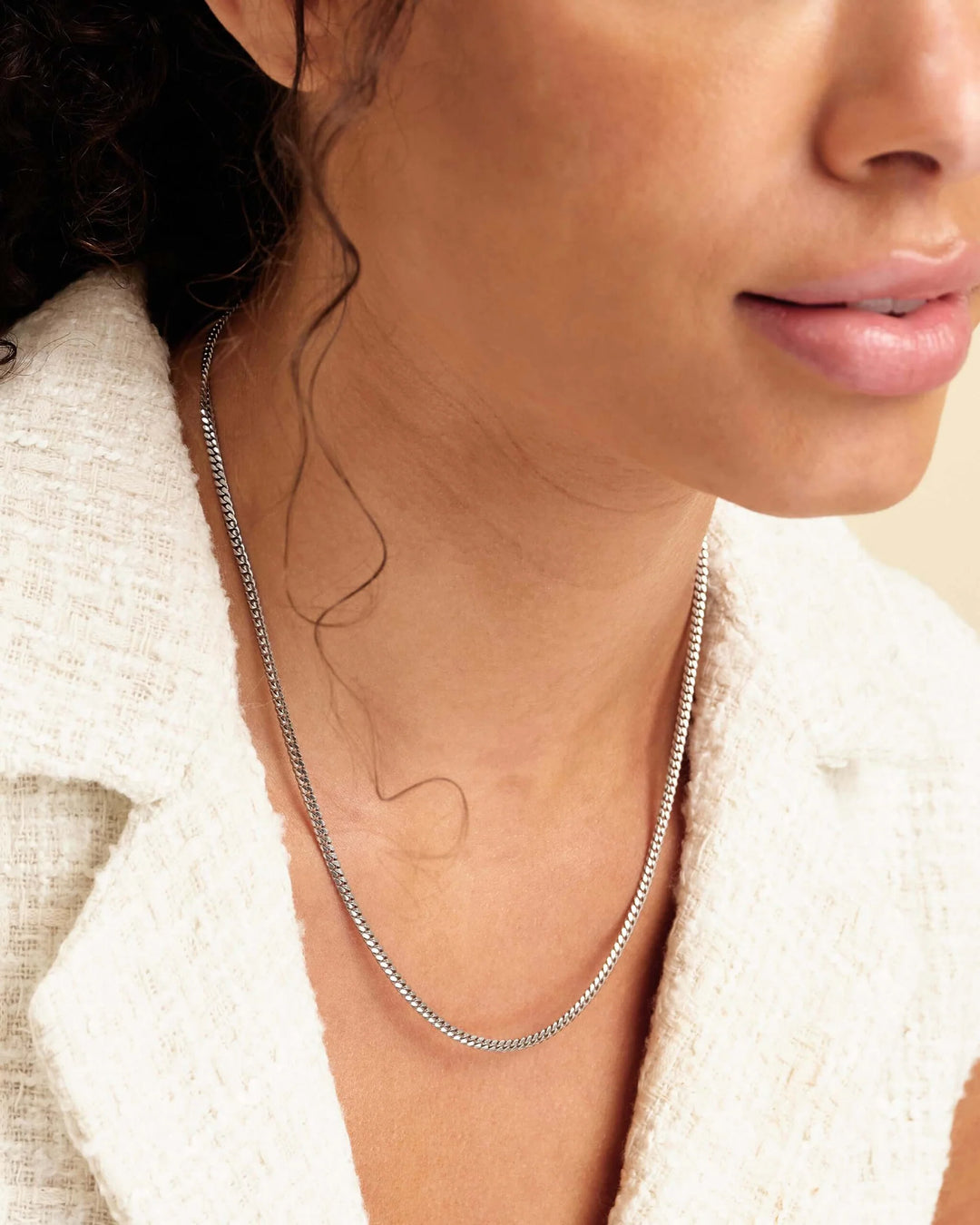 3mm Cuban Link Chain - Silver