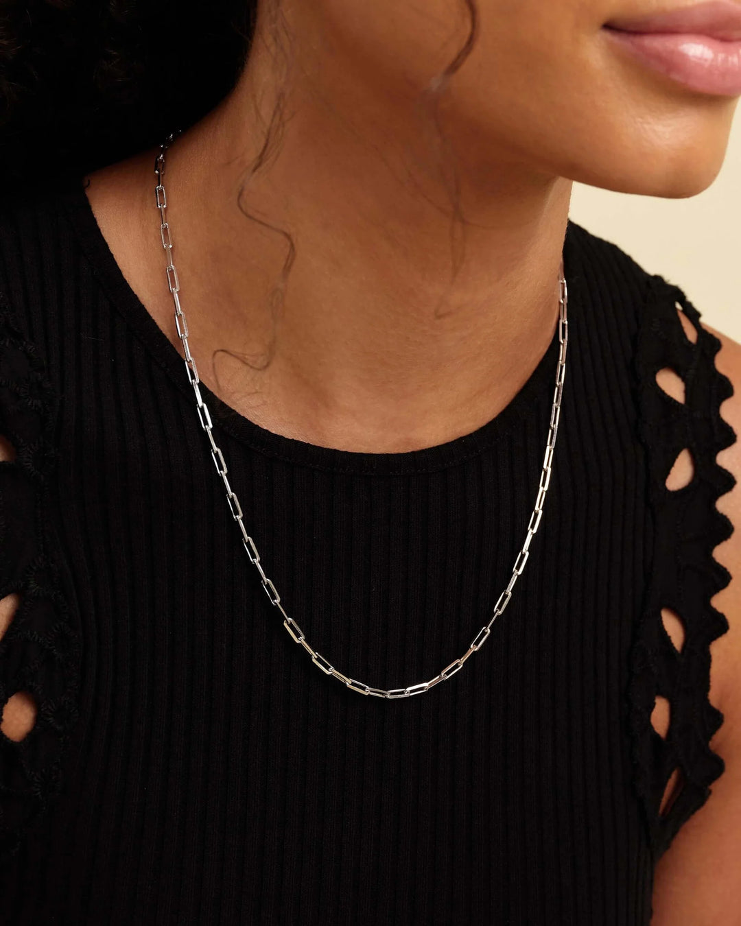 4mm Paperclip Chain - SIlver