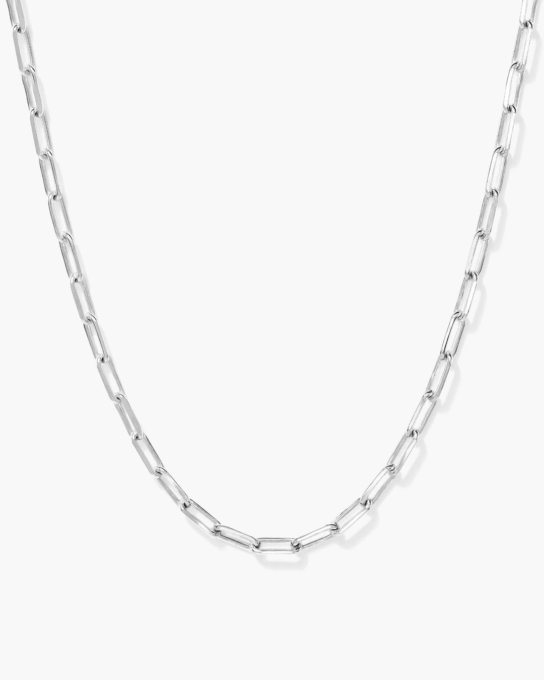 4mm Paperclip Chain - SIlver