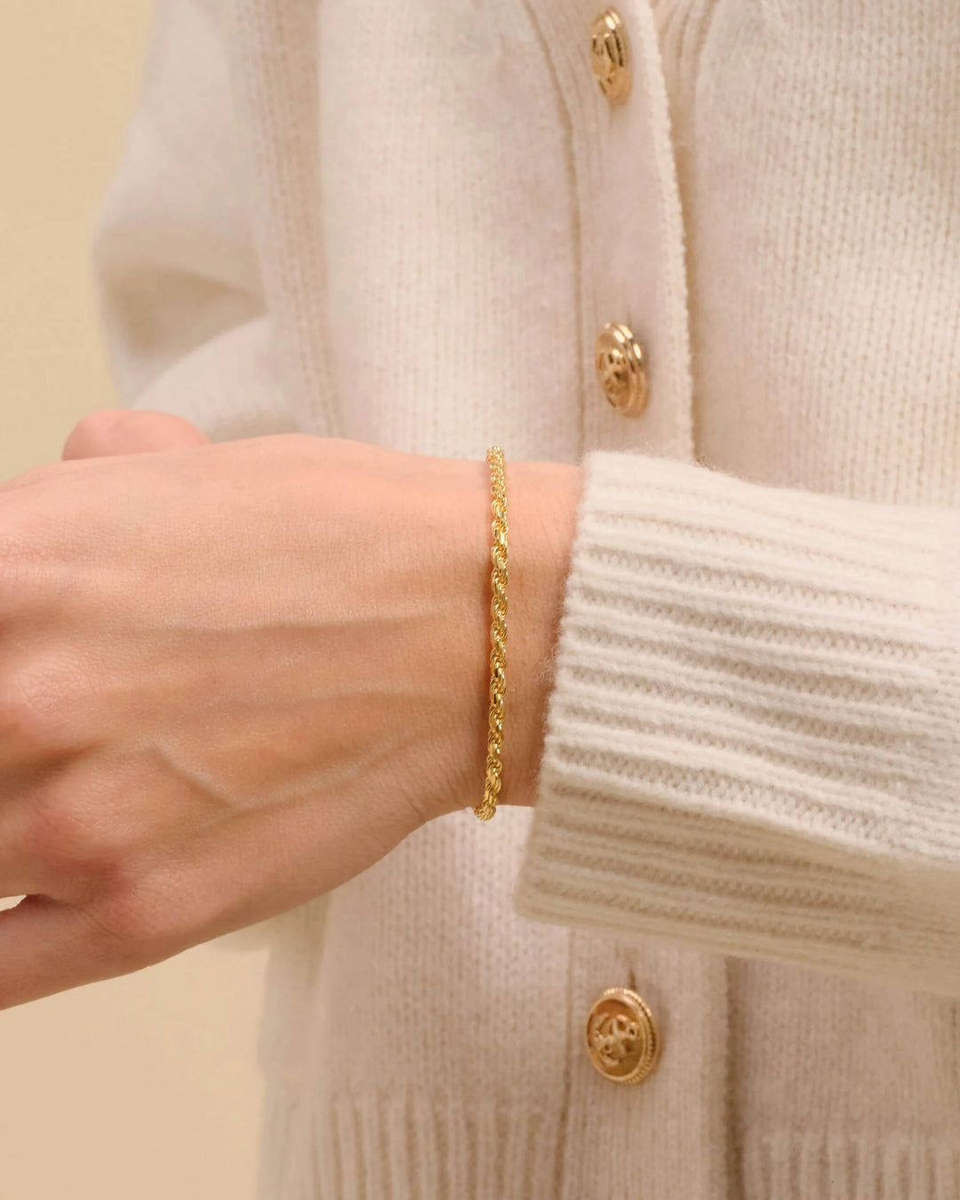 3mm Rope Bracelet - Gold