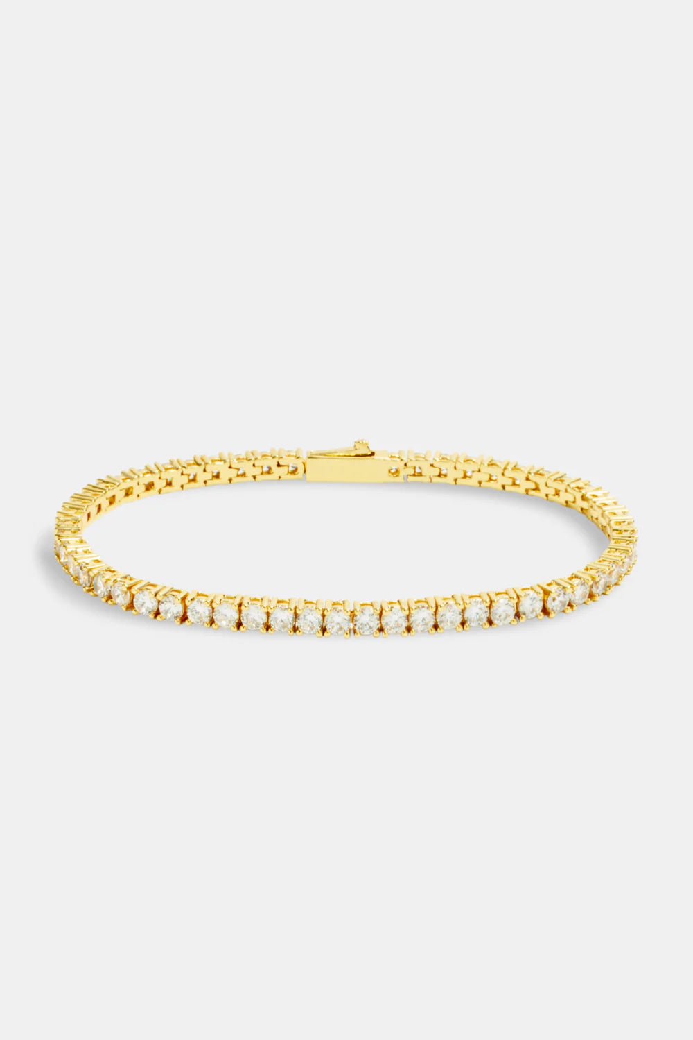 3mm Moissanite Tennis Bracelet - Gold