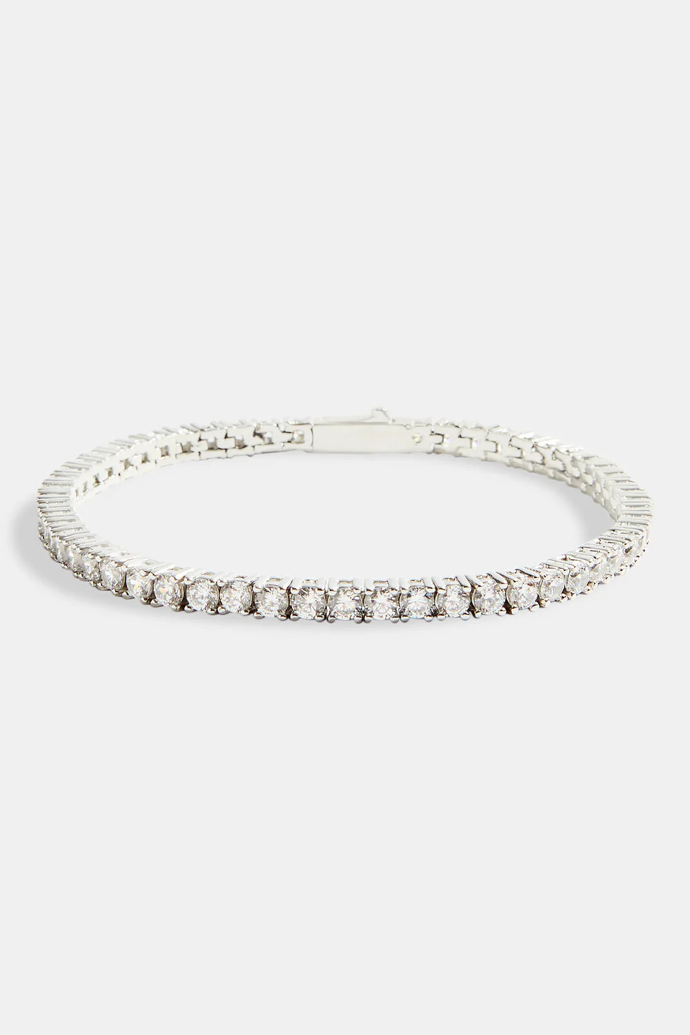 3mm Moissanite Tennis Bracelet - Silver