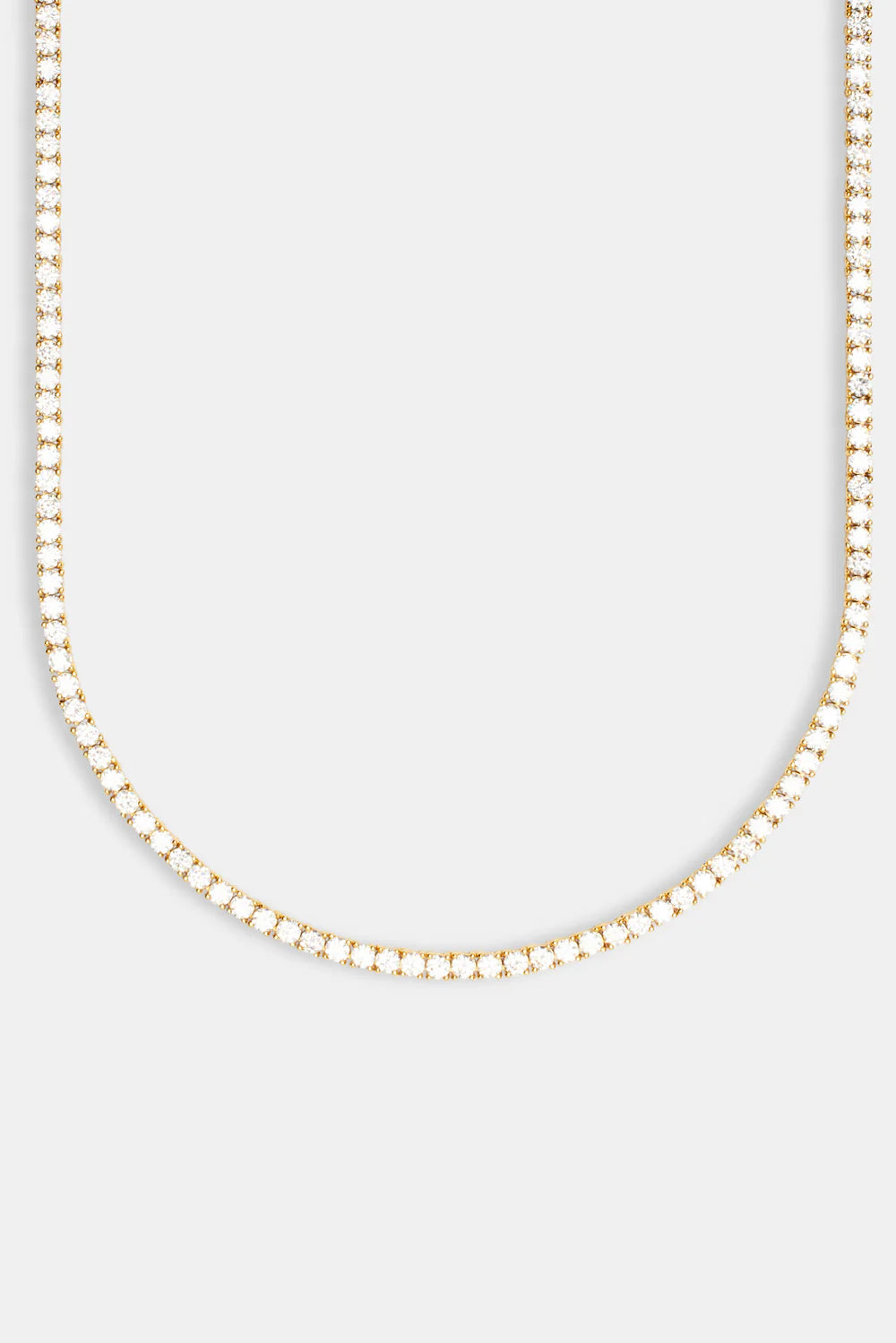 3mm Moissanite Tennis Chain - Gold