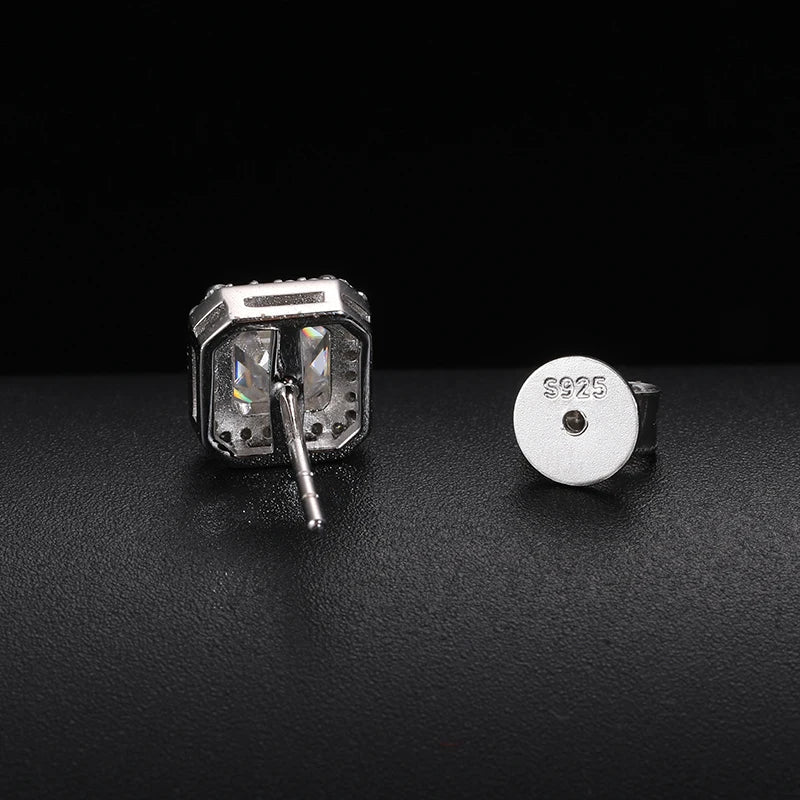 Ascher Cut Moissanite Square Studs