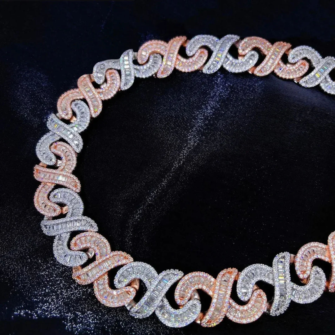 Baguette Infinity Link Chain