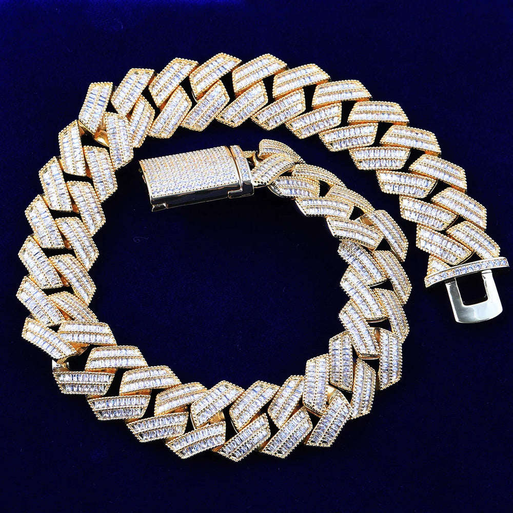 Chic Micro Pave Prong Chain - Gold / 16’’