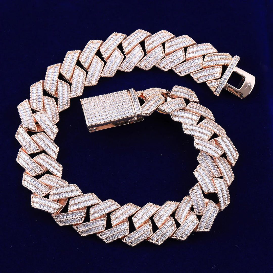 Chic Micro Pave Prong Chain - Rose Gold / 16’’