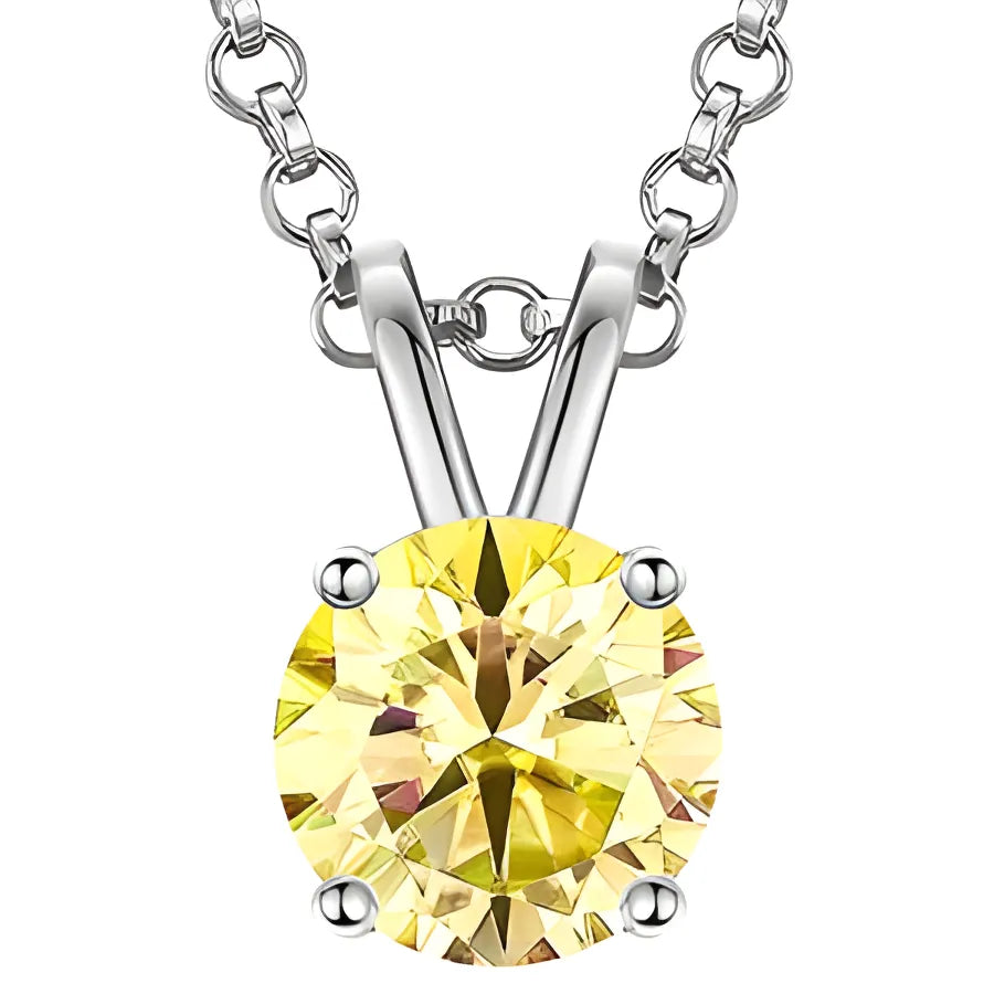 Colourful Moissanite Necklace