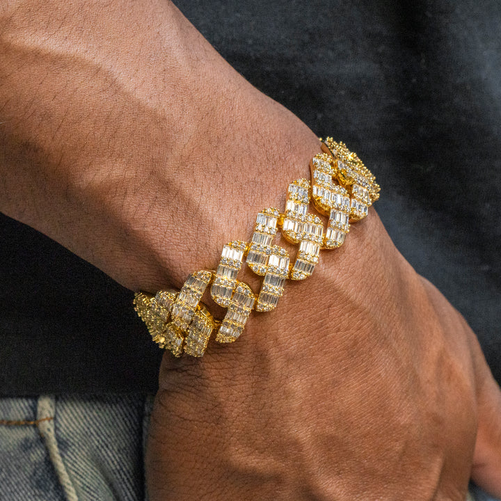 20mm Baguette Cuban Bracelet