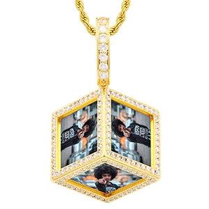 Custom Photo Medallion Pendant - Franco Chain / Gold / 18’’