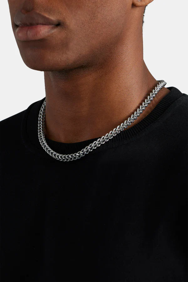 Elegant Franco Chain Necklace - Silver / 16’’