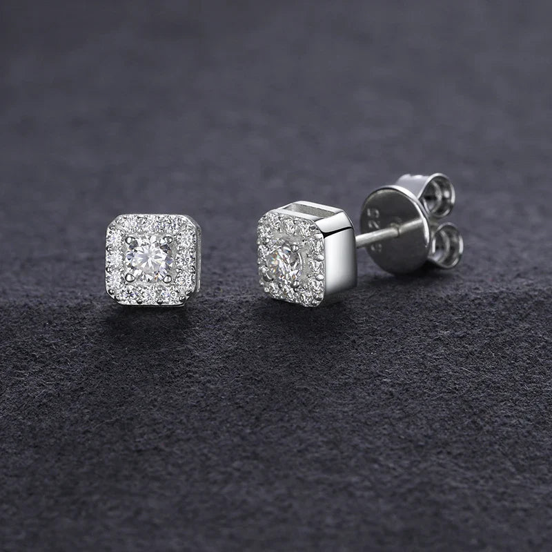 Elegant Moissanite Drop Earrings - 925 Silver