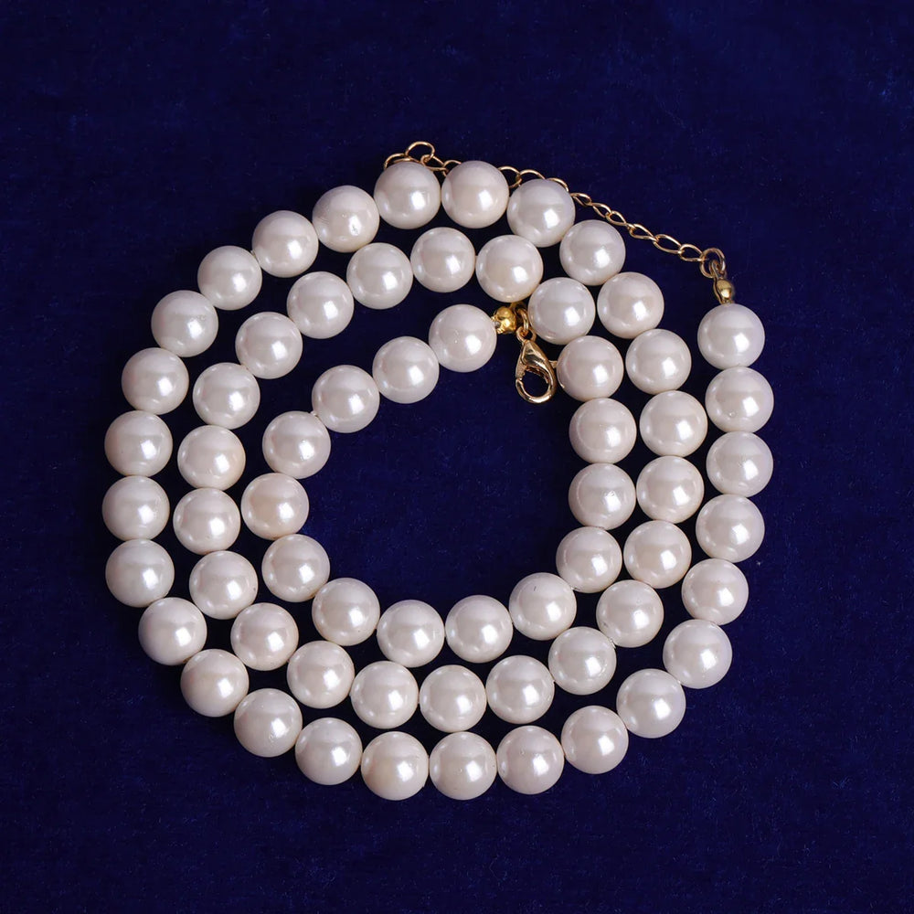 Elegant Pearl Chain - All White / 8 mm | Adjustable