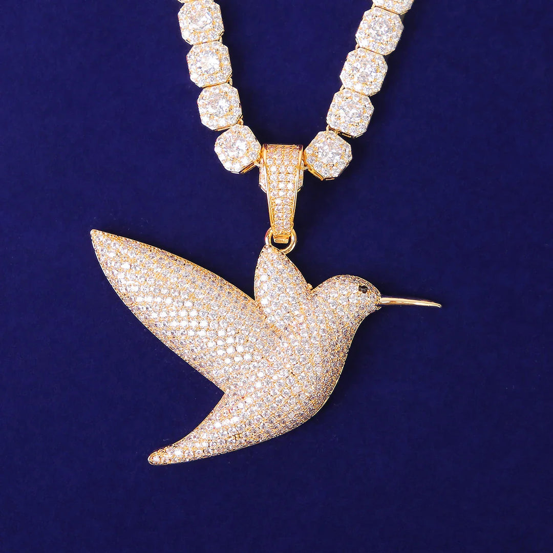 Exquisite Gold-Plated Pigeon Pendant Necklace