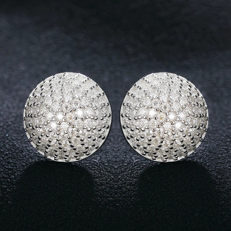 Exquisite Moissanite Stud Earrings in 925 Sterling Silver