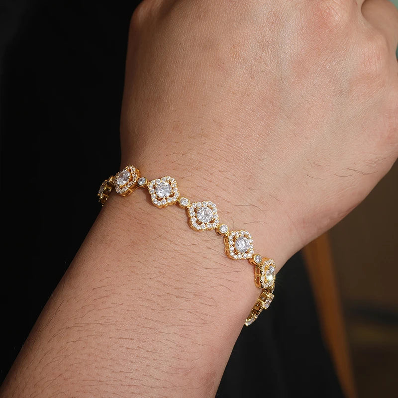 Floral Moissanite Elegance Bracelet