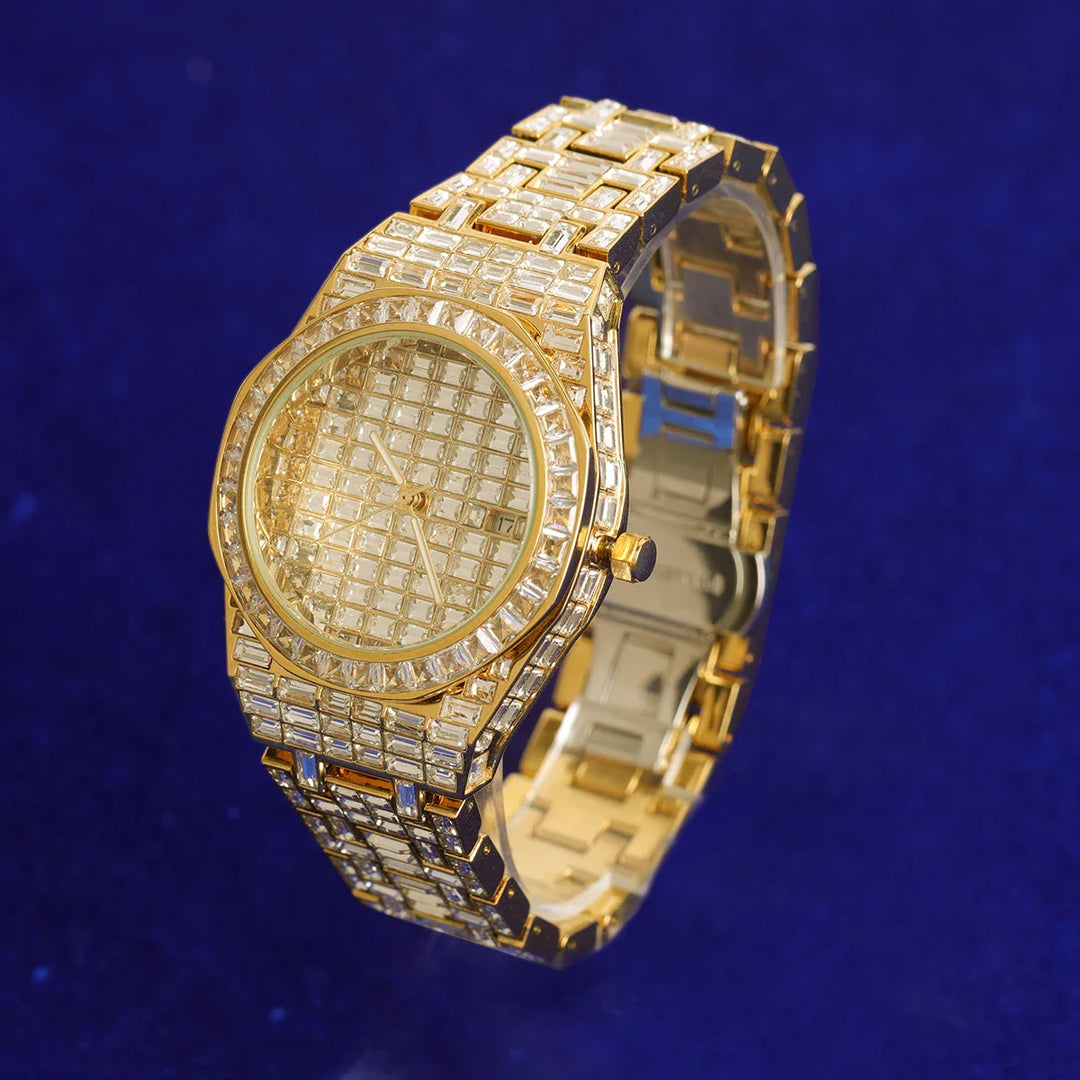 Gilded Baguette Chronograph Watch - gold / United States