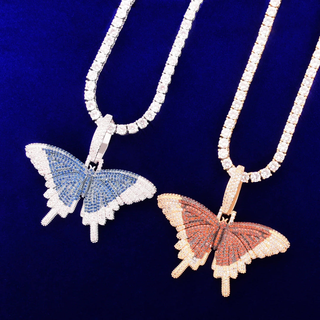 Gold-Plated Butterfly Pendant Necklace