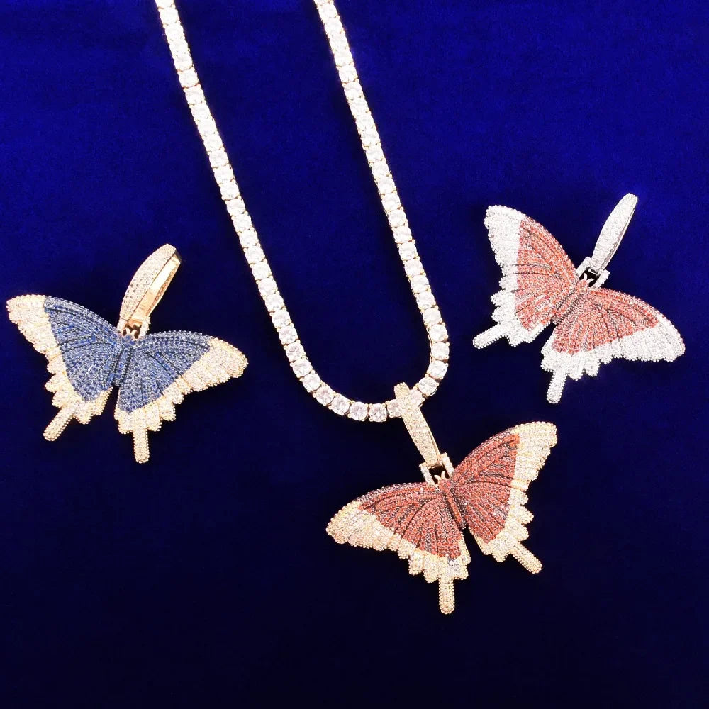 Gold-Plated Butterfly Pendant Necklace