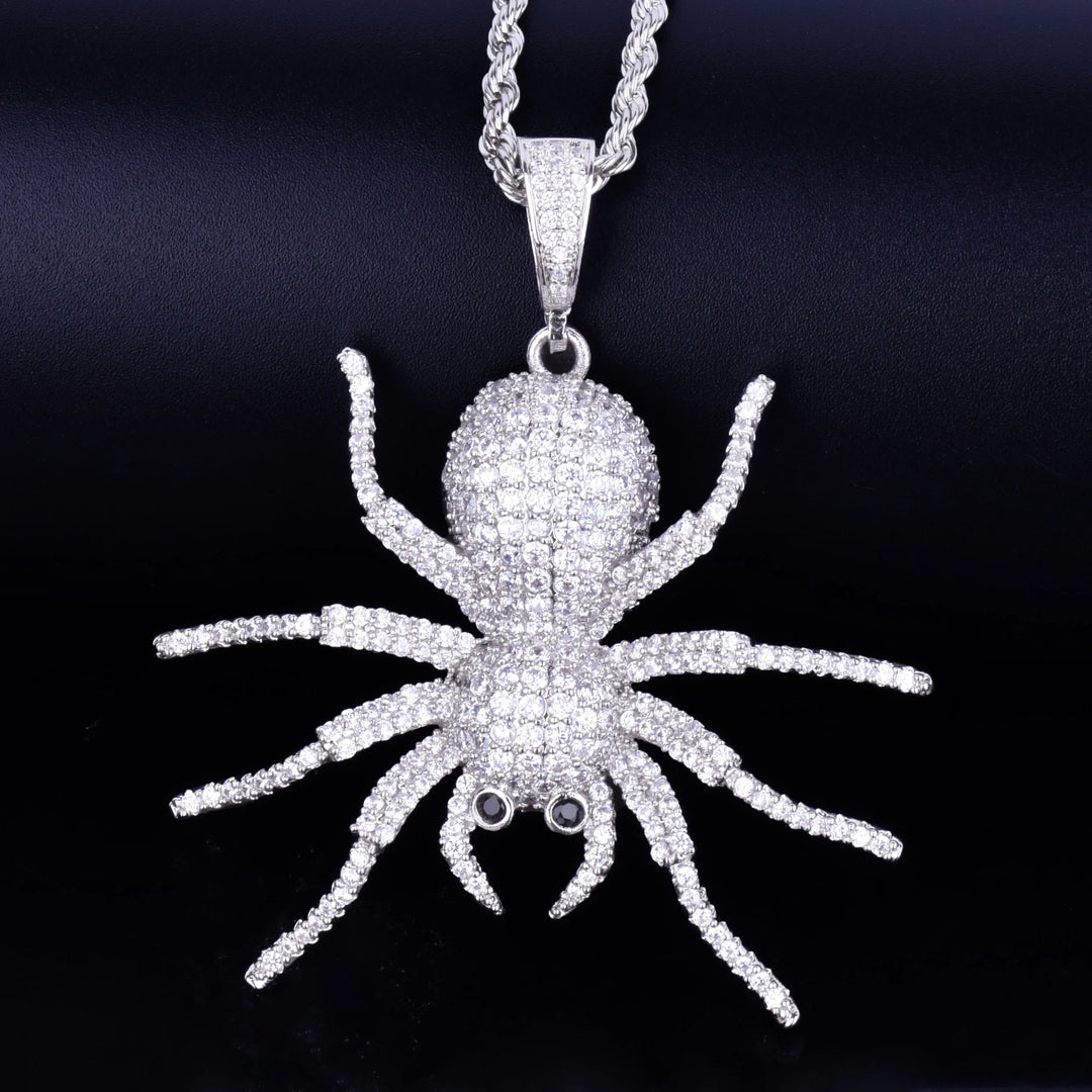 Gold Spider Pendant Necklace